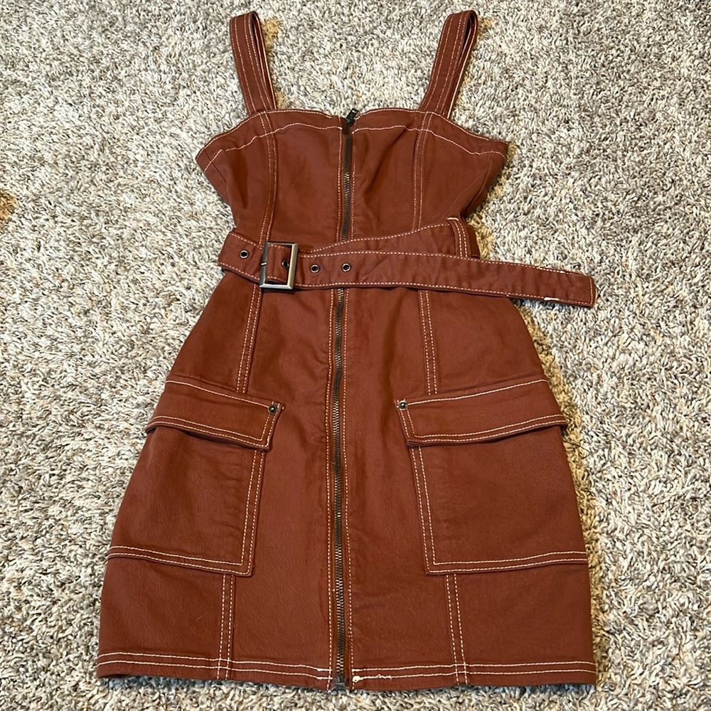 🆂🆄🅼🅼🅴🆁 🆂🅰🅻🅴 𝟱/$𝟮𝟬 XXS Divided  H&M Denim Rust Dress